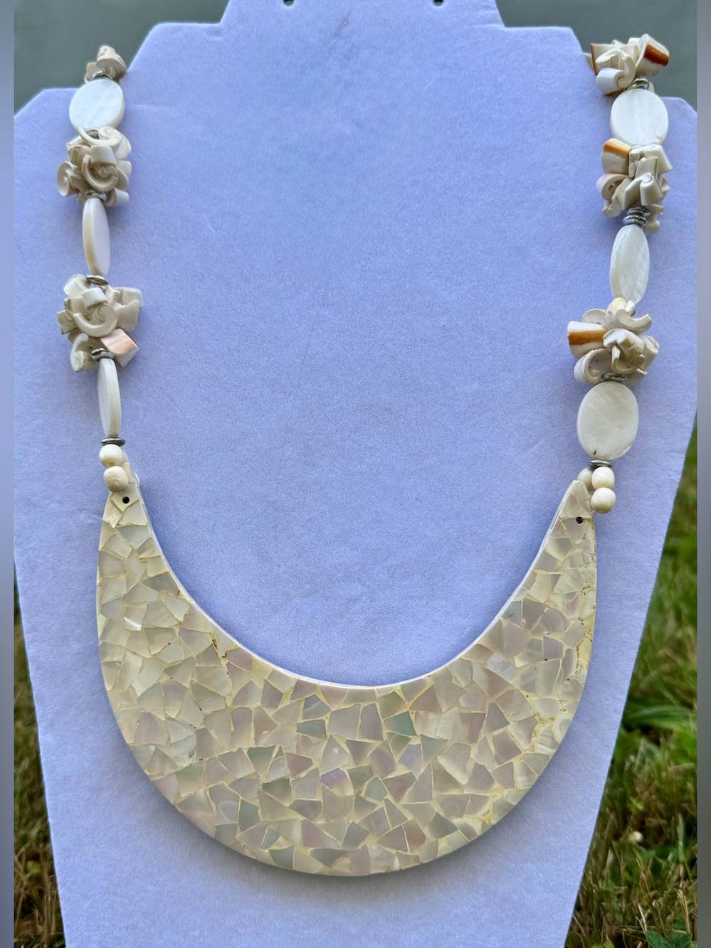 MOP Shell Inlay Necklace - Picture 6 of 16